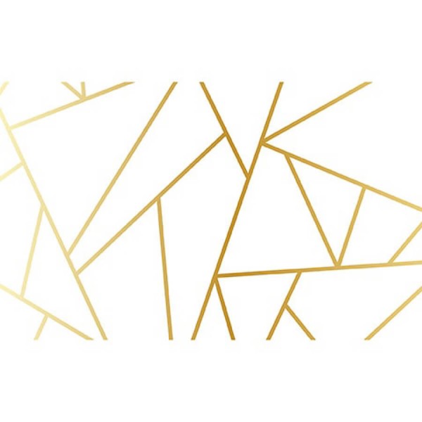 Poszter fehér-arany geometrikus mintával (többféle méretben) 13565 
