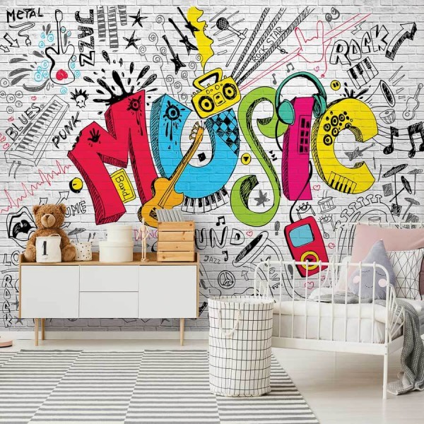 Music feliratú graffiti poszter (több méretben) 13891