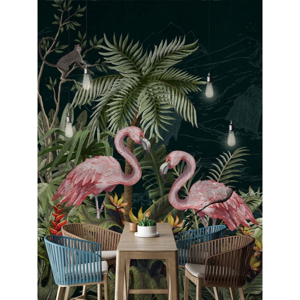Trópusi fali poszter flamingókkal (több méretben) 13931