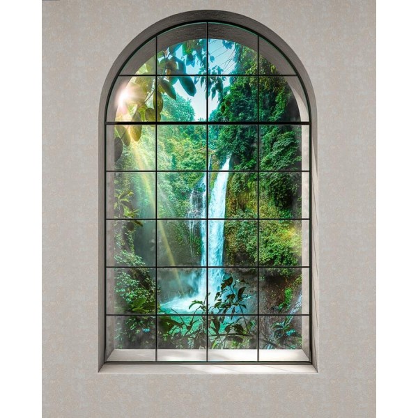 Vízesés, kilátás az ablakból fali poszter (200X250 cm) PK10244