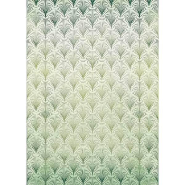 Zöld art deco stílusú fali poszter színátmenetes mintával (200x280 cm) HK204