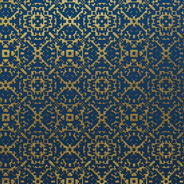 Kék és sárga fali poszter elegáns mintával (200x280 cm) HK234