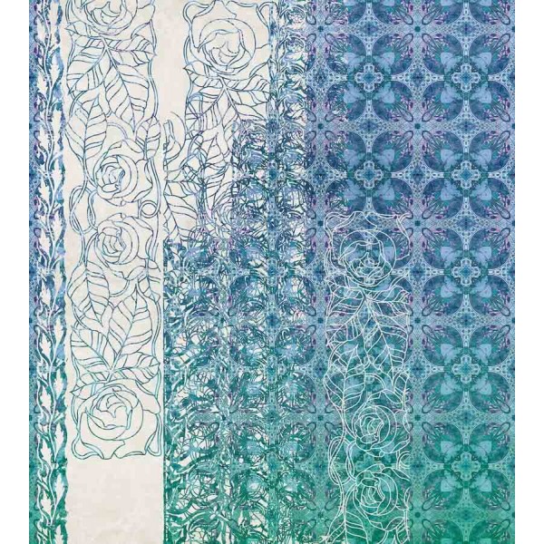 Kék zöld fali poszter (250x280 cm) HK395