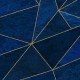 Kék geometriai mintás fali poszter (400x280 cm) HK538