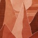 Hegyeket ábrázoló stilizált fali poszter, barna (400X280 cm) IK8072
