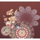 Circle of Life klasszikus hangulatú fali poszter virágokkal TD4183 (300x280 cm) 