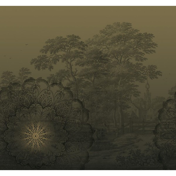 Circle of Life elegáns sötétzöld fali poszter TD4191 (300x280 cm) 