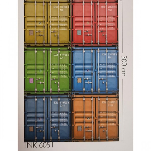 Color Choc színes posztertapéta, konténerek 6051 (vlies, 200 x 300 cm)