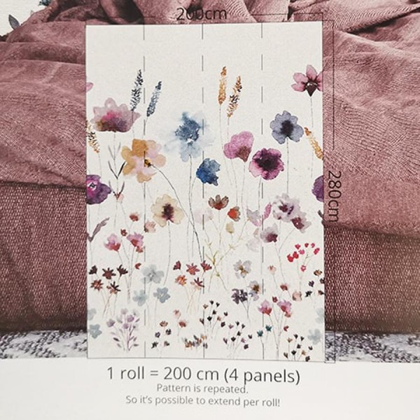 Colorful virágos tapéta, pasztell színekkel INK7286 (vlies, 200 x 280 cm)