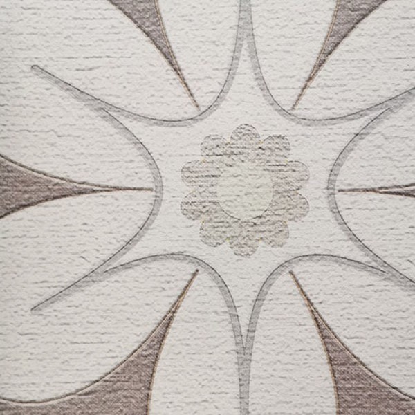 Colorful bézs-barna design tapéta retro stílusú virágmintával  (vlies, 200 x 280 cm)