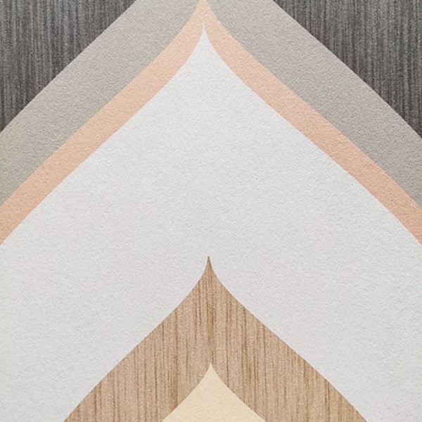 Colorful bézs-barna design tapéta retro mintával  (vlies, 200 x 280 cm)