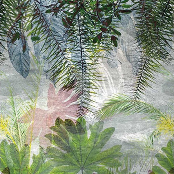 Colorful trópusi hangulatú tapéta nagy levelekkel (vlies, 200 x 280 cm)