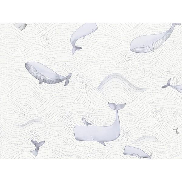 Doodleedo tapéta gyerekszobába bálna mintával 220730