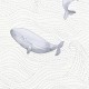 Doodleedo tapéta gyerekszobába bálna mintával 220730