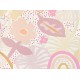 Doodleedo színes tapéta gyerekszobába rajzolt virágokkal és levelekkel 220770