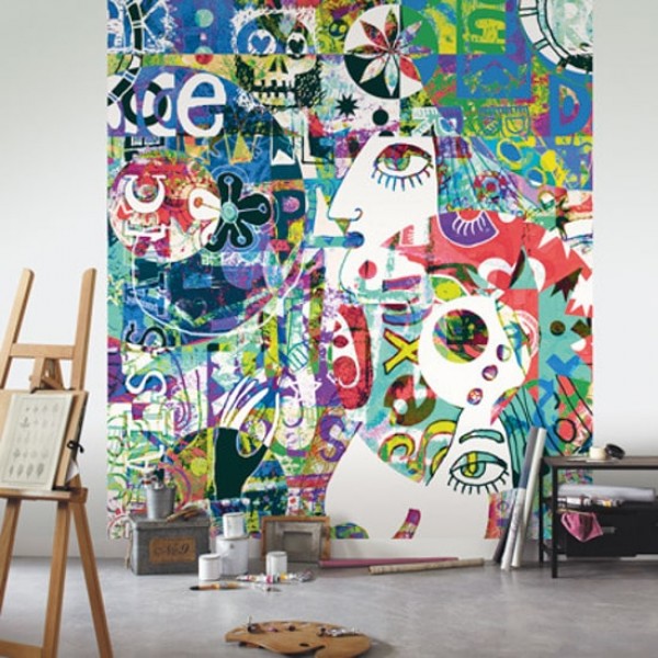 Beautifull Image színes graffiti poszter  (vlies, 250 x 280 cm) 68294456