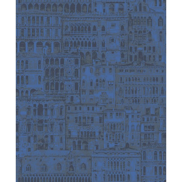 Montsegur kék design tapéta épületekkel 86056518