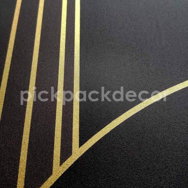 Labyrinth fekete-arany tapéta nagy boltív mintával 102119022