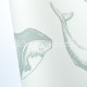 Sea You Soon design tapéta bálnákkal, fehér, világoszöld 102797010