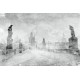 Városkép koptatott hatású fekete-fehér fotótapéta (375x250 cm; 225x250; 150x250 cm) MS-0372