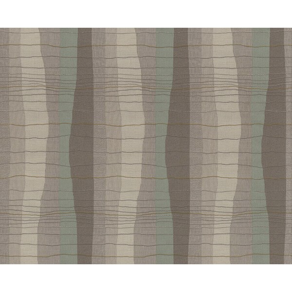 Zen barna zöld szabálytalan csikosvinyl tapéta (106 cm széles) 72936