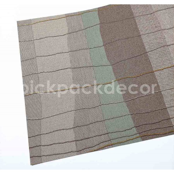 Zen barna zöld szabálytalan csikosvinyl tapéta (106 cm széles) 72936