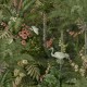 Cascading Gardens trópusi madár- és növénymintás tapéta, zöld 91442