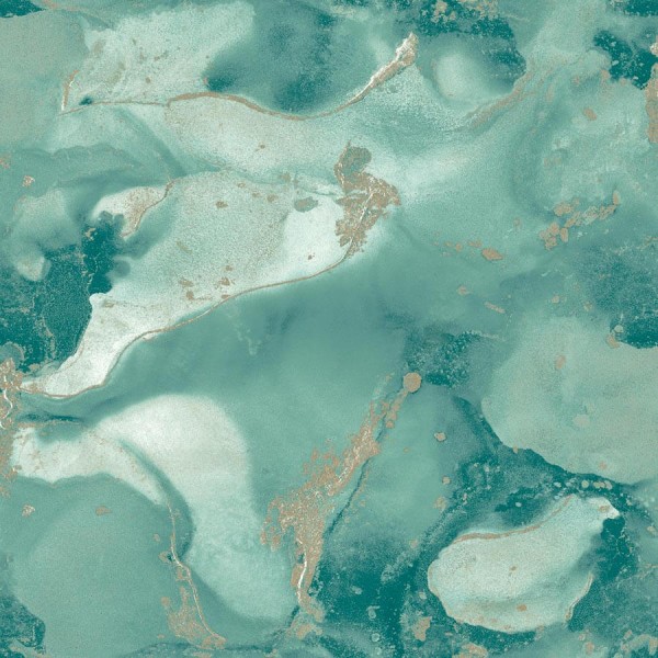 Patagonia élénk zöld márványmintás tapéta arany díszítéssel 36230
