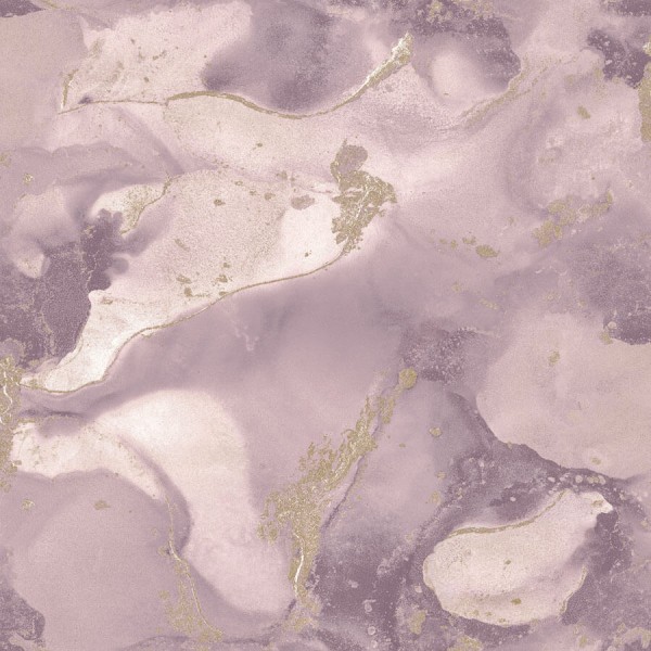 Patagonia lila márványmintás tapéta arany díszítéssel 36232