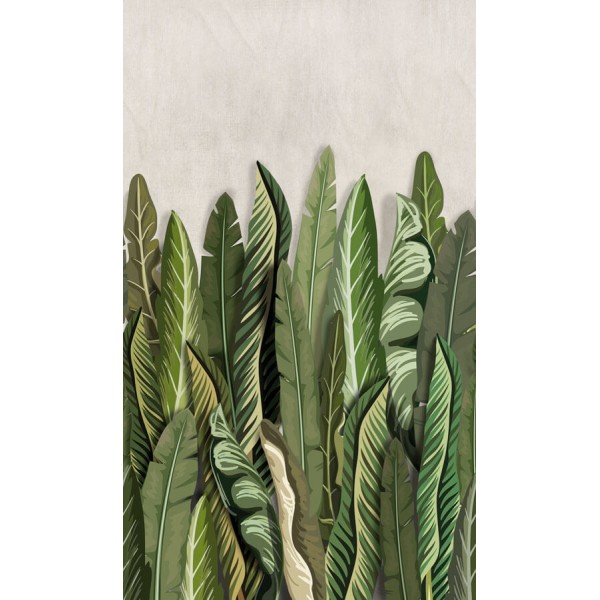 Smart Art levélmintás poszter, zöld (159 x 270 cm) 47205
