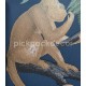 Flora kék trópusi tapéta állatokkal 18503