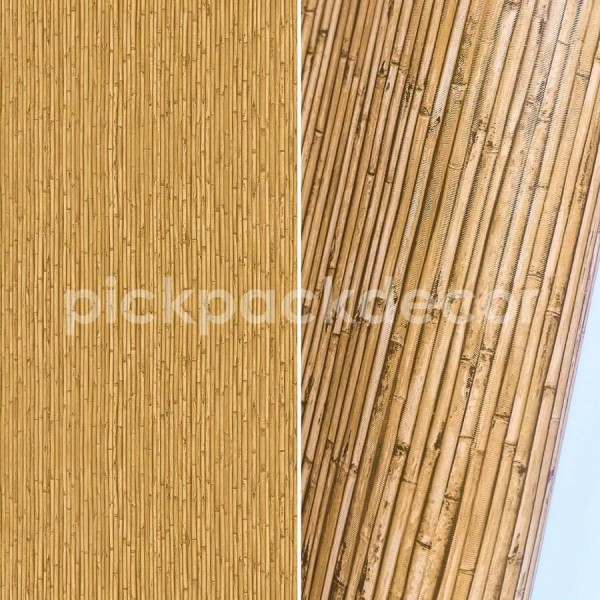 Flora barna bambuszmintás tapéta 18573