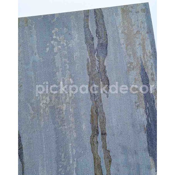 Moderna koptatott hatású tapéta, kék (106 cm széles) 49364
