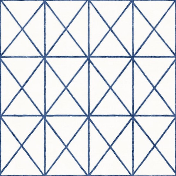 Zero törtfehér-kék geometrikus tapéta 9725